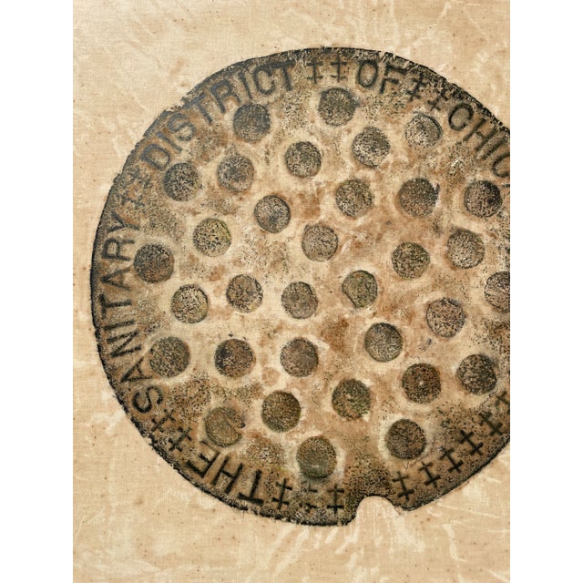 Wonderful mid-century painting of a manhole cover by Chicago artist Frank Vavruska. whose work has been featured by the...