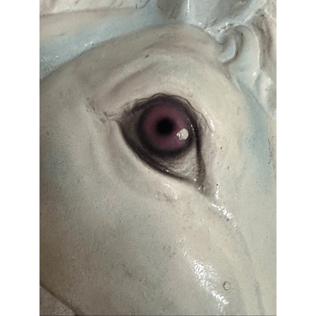 Mid 20th Century Vintage Unicorn Head Design Plug in Table Lamp - a Pair For Sale - Image 5 of 6