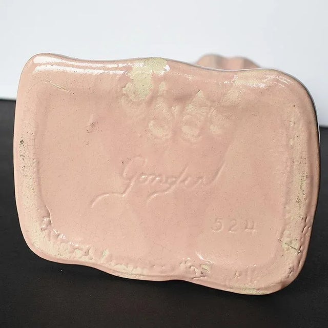 Figurative Hollywood Regency Tall Sculptural Ceramic Pink Seahorse Vase For Sale - Image 3 of 5