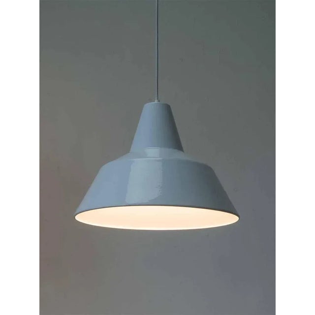 White Enamel Pendant Lamp by Axel Wedel Madsen for Louis Poulsen, 1950s For Sale - Image 6 of 7