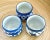Blue 1960s Sake Set - "Boys Chasing Butterflies" For Sale - Image 8 of 8