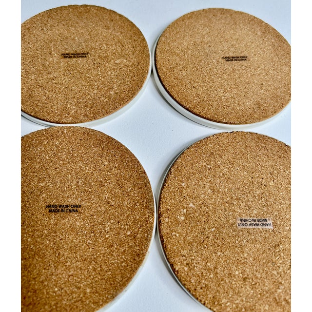 Vintage Modern "Ace" Ceramic Coasters, Set of 4 For Sale - Image 16 of 17