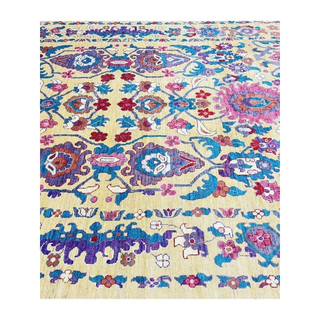 Handwoven Persian Sultanabad Area Rug 11'3" X 16'3" For Sale In Dallas - Image 6 of 10