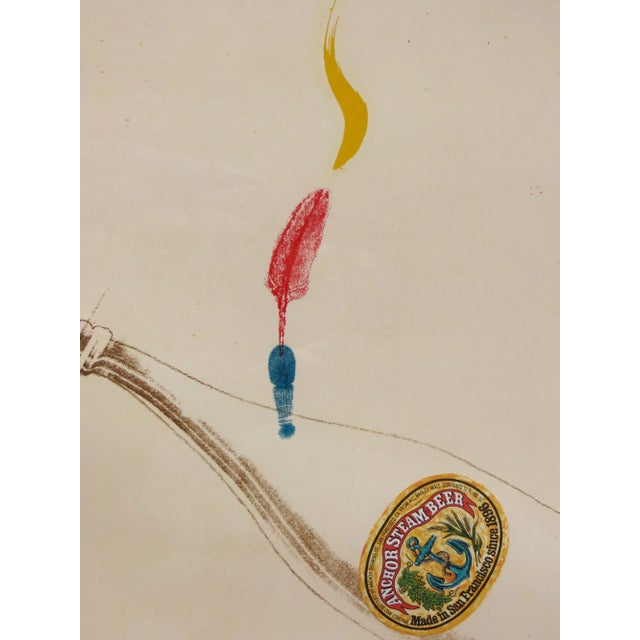 Tom Marioni "Finger Print" Signed and Numbered Color Etching For Sale - Image 9 of 11