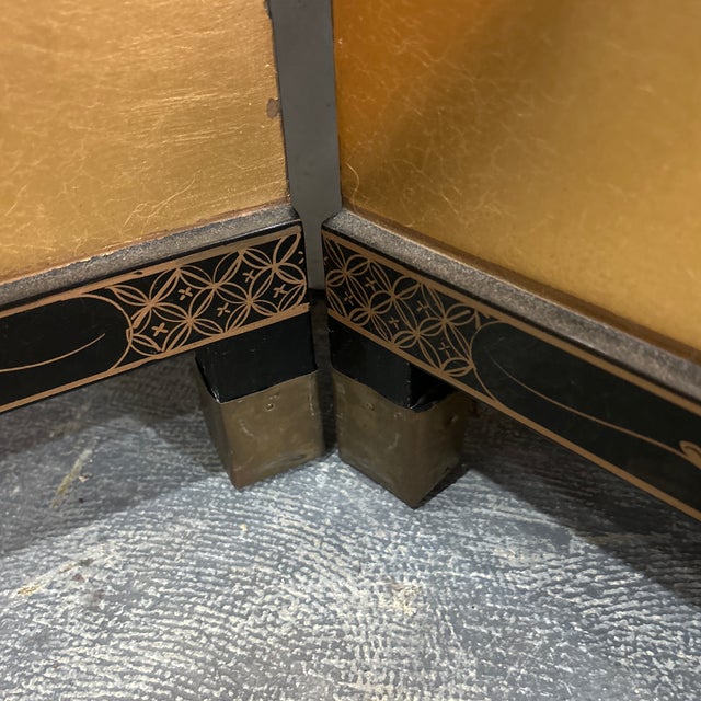 1950s Stunning Gold Asian Room Divider Screen For Sale - Image 10 of 12