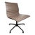 Eames Aluminum Group Leather Swivel Side Chair For Sale
