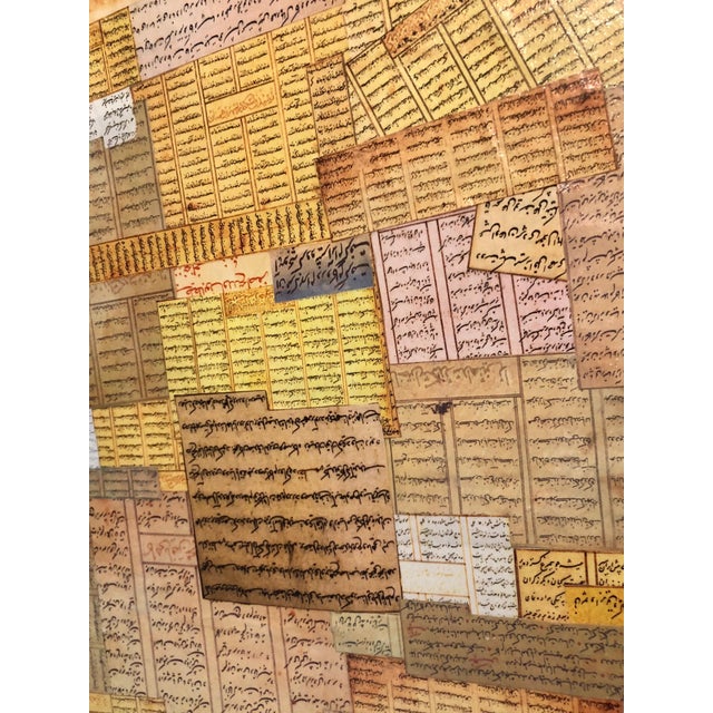 Andisheh Avini, Shaped Collage Painting in Carved Wood Frame Iranian American Contemporary Art, 2007 For Sale - Image 11 of 17