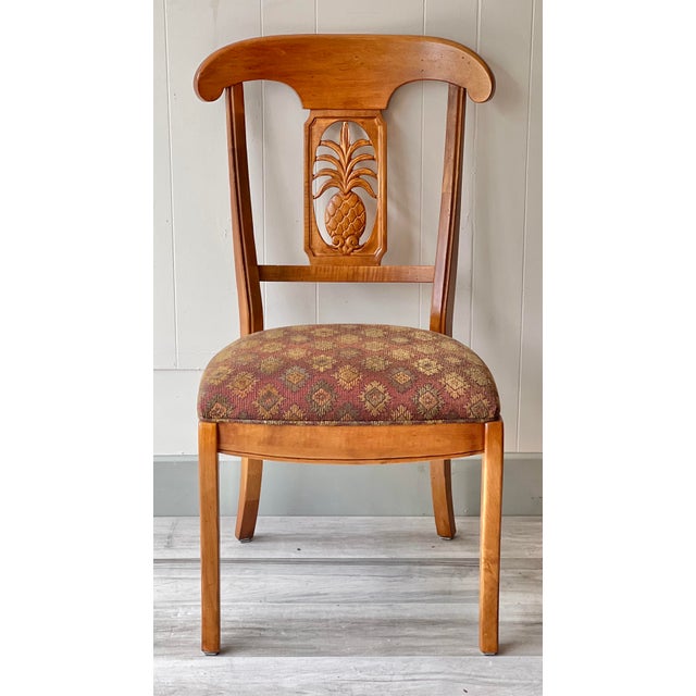 Ethan Allen Legacy Carved Pineapple Dining Chairs Set of 10 Chairish