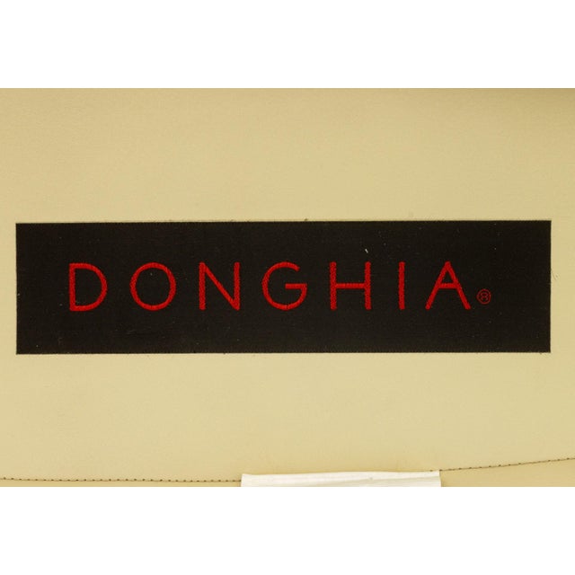 Wood John Hutton for Donghia "Noble" Leather Armchair For Sale - Image 7 of 7