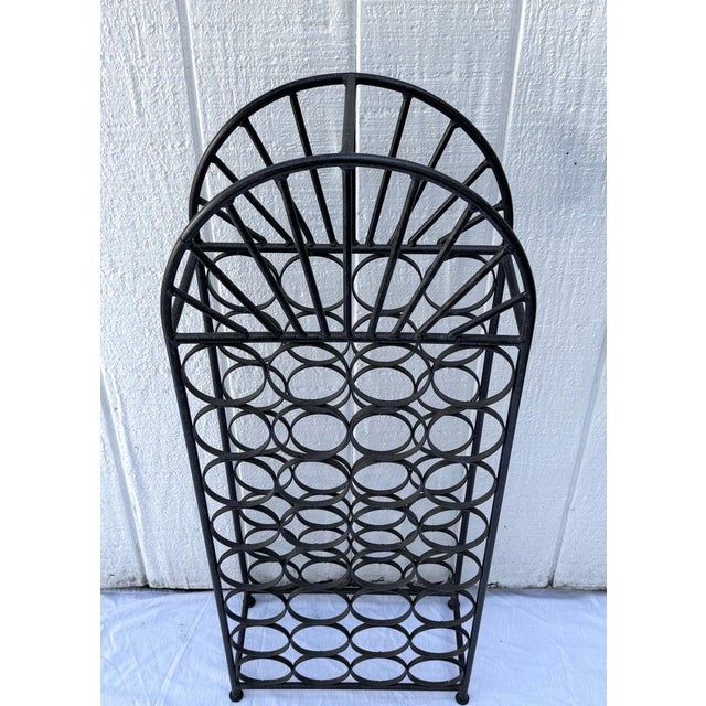Arthur Umanoff Iron Floor Wine Rack For Sale - Image 9 of 12