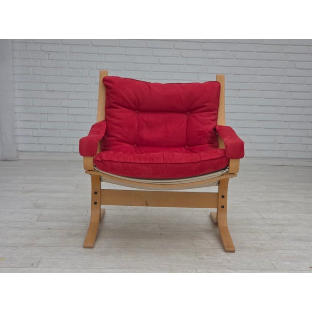 Wood Norwegian Siesta Chairs and Ottoman by Ingmar Relling Westnofa, 1970s, Set of 3 For Sale - Image 7 of 18