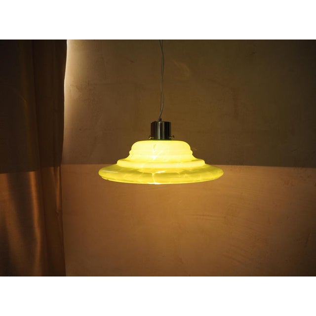 Mid-Century Glass Chandelier attributed to Stefan Tabery, Bohemia, 1960s. For Sale - Image 14 of 15