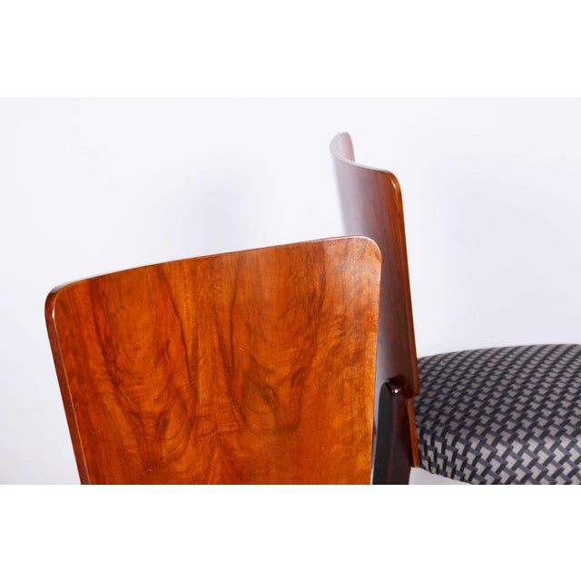 Wood Art Deco Chairs in Beech attributed to Jindřich Halabala for Up Závody, Czechia, 1930s, Set of 4 For Sale - Image 7 of 12