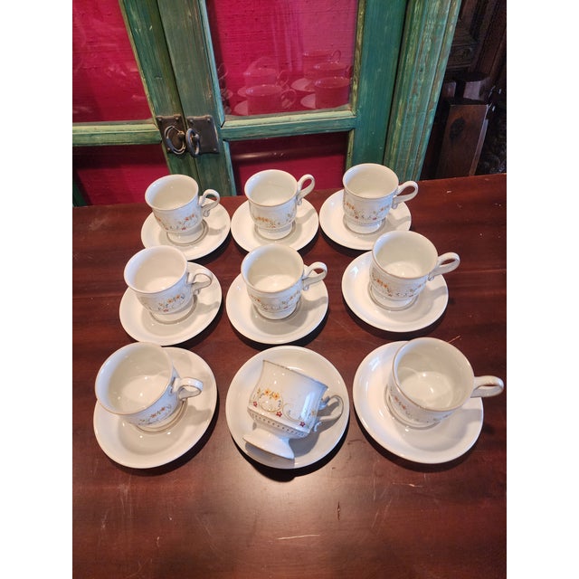 Vintage Avignon Denby Tea Cups and Saucers For Sale - Image 4 of 8