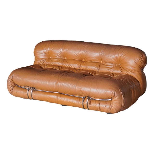 Soriana 2-Seater Sofa by Afra and Tobia Scarpa for Cassina, Italy, 1970s For Sale
