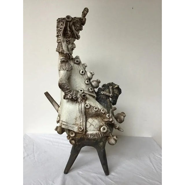 Signed Ceramic Russian Cossack on Horse For Sale - Image 10 of 13