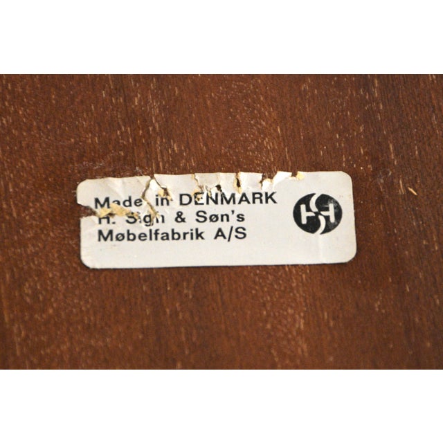 Refinished 71” to 126” Danish Modern Teak Draw Leaf Dining Table For Sale - Image 11 of 11