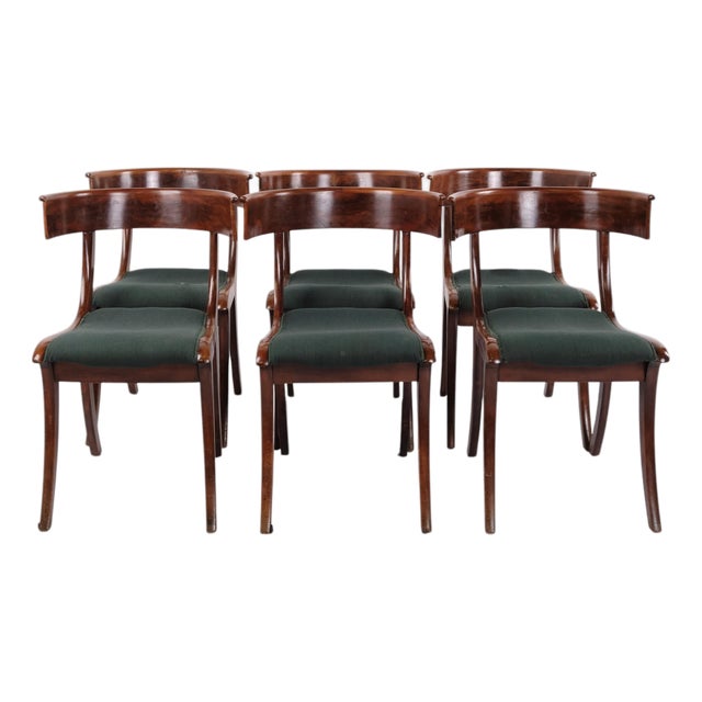 Klismos Chairs by Edvard Thomsen for Rud. Rasmussen, 1930s, Set of 6 For Sale