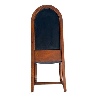 Amsterdam School Style Oak Side Chair in Green Velvet, Netherlands, 1925 For Sale