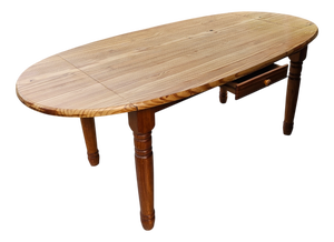 Oval Extendable Pine Dining Table, 1970s