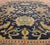Navy Blue Antique Persian Sultanabad Carpet in Navy Blue Background and Rose Red Border 10'5 X 13' For Sale - Image 8 of 18