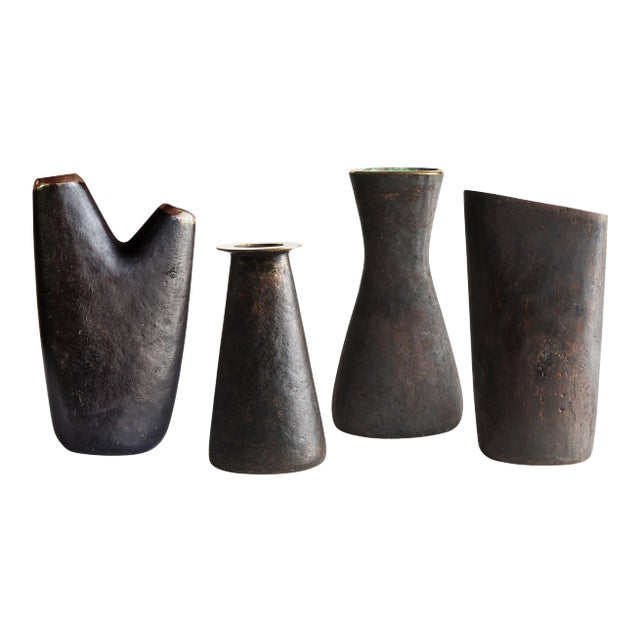 Carl Auböck Brass Vases - a Set of 4 For Sale