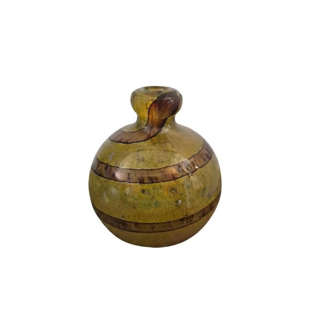 Blown Glass Spherical Vase by Michael Harris, 1960s For Sale - Image 6 of 6