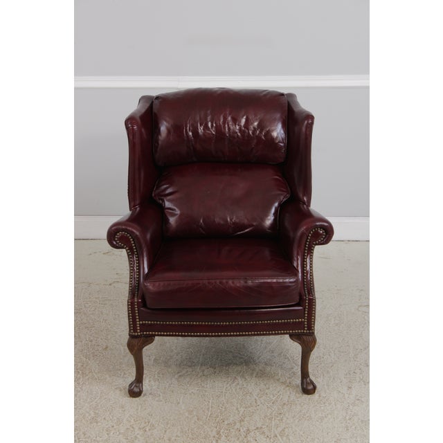 Age: Approx: 30 Years Old Details: Ball & Claw Feet Fine Carved Details High Quality Construction Nice Tooled Leather...