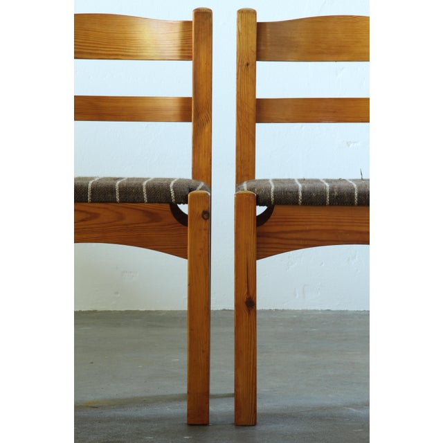 Mid-Century Modern Danish Chunky Pine Dining Chairs, 1970s, Set of 4 For Sale - Image 8 of 18