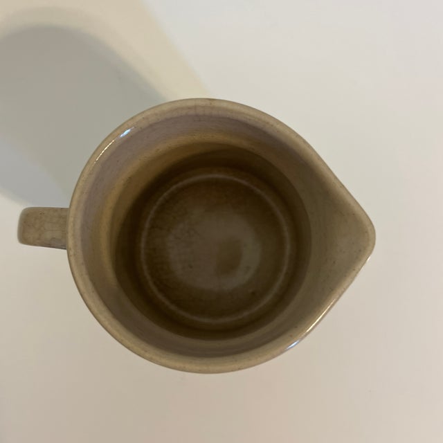 1970s Creamer With Teal Stripe From Japan For Sale - Image 4 of 8