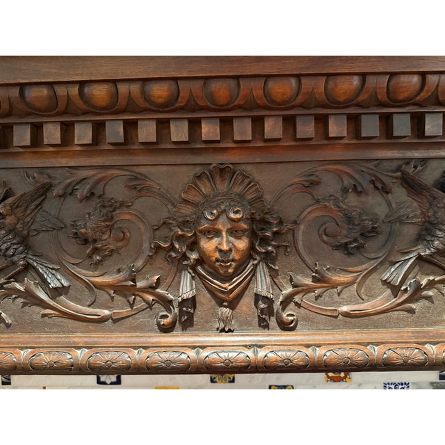 Late 19th Century Exquisite 19th Century Italian Fireplace Surround Wood Carved, Attributed to Valentino Besarel For Sale - Image 5 of 13