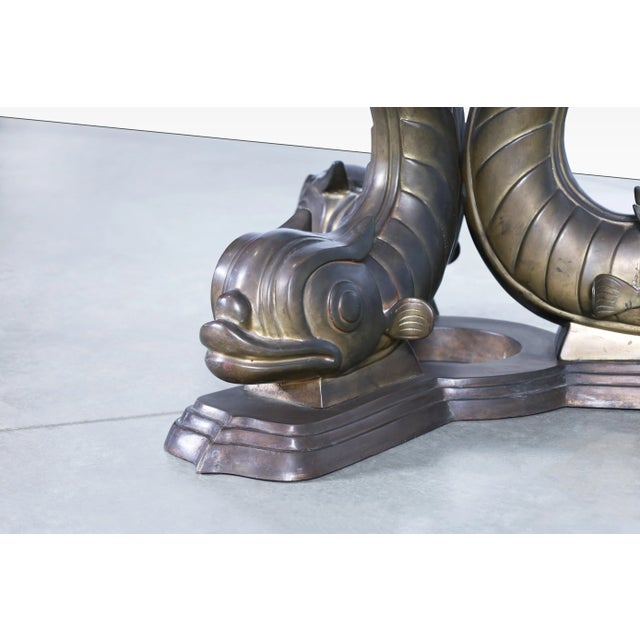 Vintage Italian Bronze Koi Fish Dining Table, 1970s For Sale - Image 12 of 12