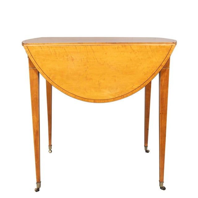 George III Satinwood Pembroke Table For Sale - Image 4 of 9