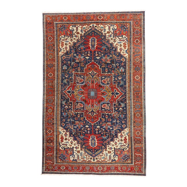 Late 19th Century Persian Serapi Rug, 11'10 X 18'04 For Sale
