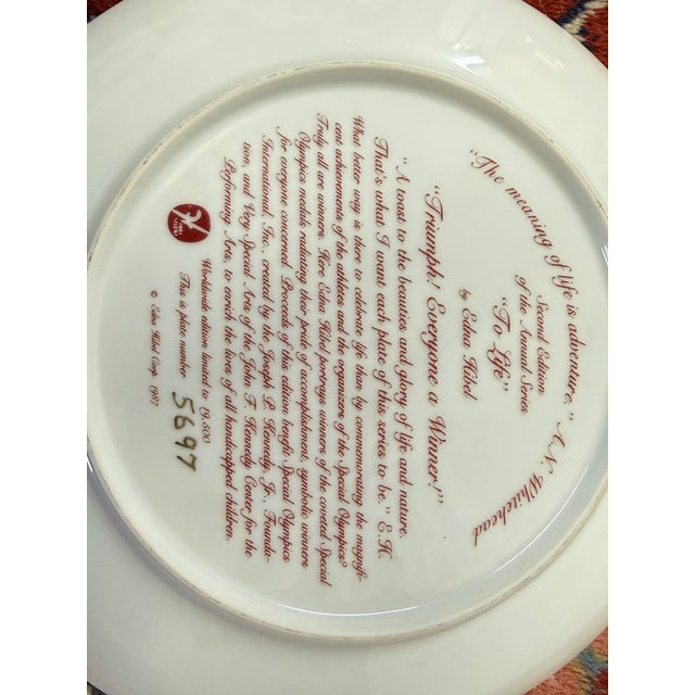 Edna Hibel "To Life" Porcelain Collector Plate For Sale - Image 10 of 12