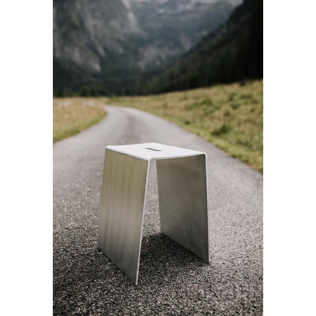 Como Aluminum Stool by Form & Eisen For Sale - Image 13 of 18