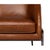 Contemporary Mid Century Modern Style Brown Leather Accent Chair For Sale - Image 9 of 11
