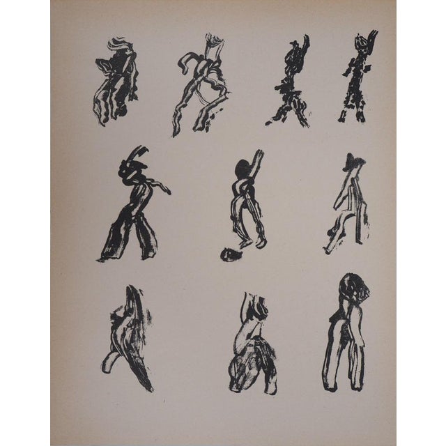 Henri Michaux, Lettrisme 10 Figures, Lithograph For Sale - Image 6 of 6