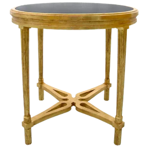 Carved Italian Gilt-wood Table With Granite Top by Randy Esada Designs