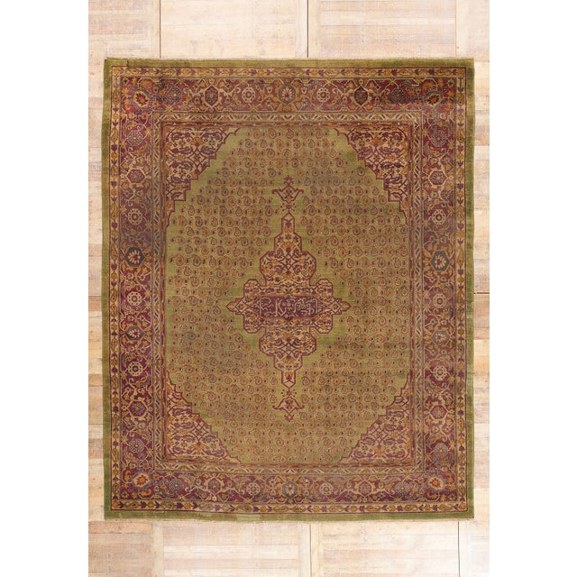 Late 19th Century Indian Agra Rug, 10'02 X 12'06 For Sale - Image 10 of 10