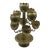 Vintage MCM Brass 9 Lotus Flower Candelabra For Sale