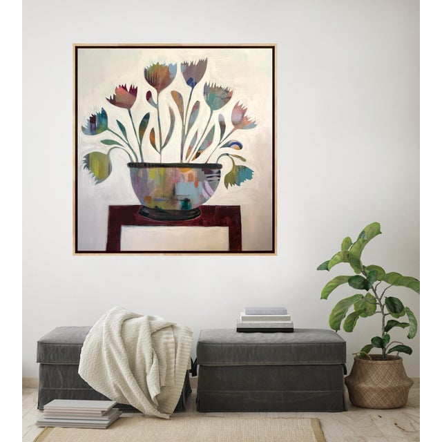 2020s Forget Me Not Abstract Floral Painting For Sale - Image 5 of 11