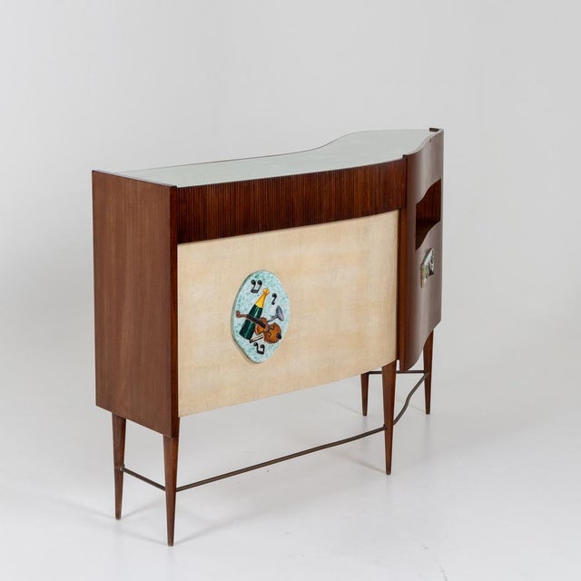 Vintage Italian Bar with Bar Stools, 1950s, Set of 4 For Sale - Image 11 of 15