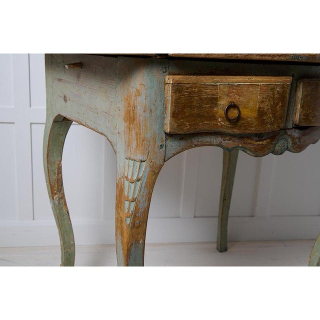 Antique Rococo Rustic Swedish Side Table For Sale - Image 10 of 11