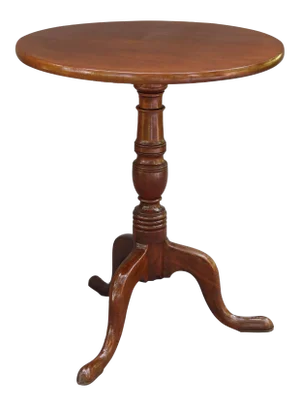 Antique English Tilt Top Mahogany Side Table