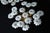 Gold Murano White Flower Ceiling Lamps, Italy, 1980s, Set of 2 For Sale - Image 8 of 18