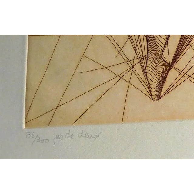 Impressionist Guillaume Azoulay Pas De Deux Hand Signed Art Etching Dancers Artwork For Sale - Image 3 of 5