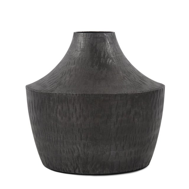Etched Crossways Curved Neck Vase- Small For Sale - Image 9 of 11