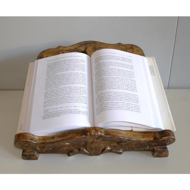 Antique Gilded Carved Wooden Lectern For Sale - Image 14 of 16
