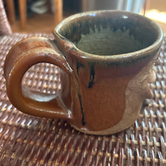 Vintage 1960's Ugly Face Stoneware Mug For Sale In Reno/Lake Tahoe - Image 6 of 6